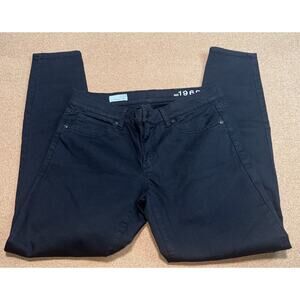 Gap 1969 Women’s Size 27/4 Legging Ankle Jean Black 1/4 Zip